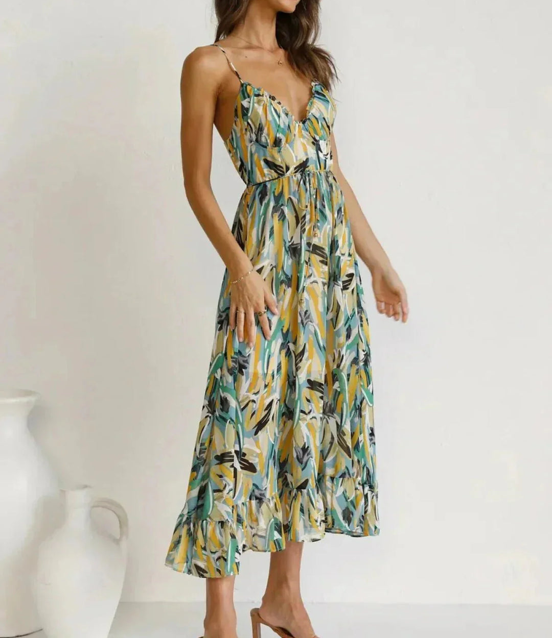La Scintilla | Radiant Color Midi Dress