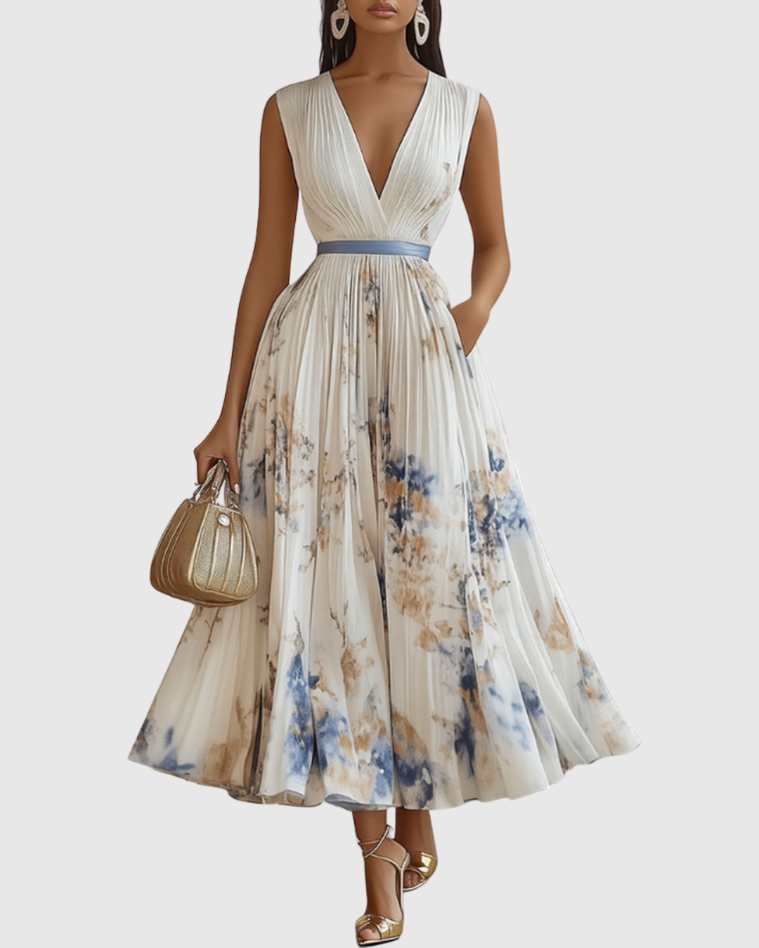 Suzanna | Pleated Elegance Dress
