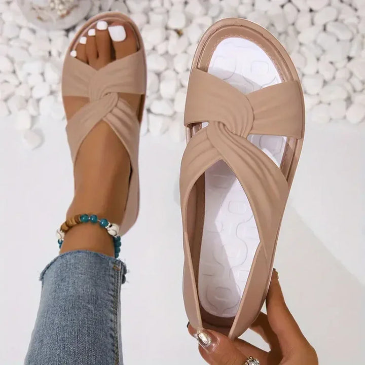 Kelley™ | Cross Knot Flat Sandals