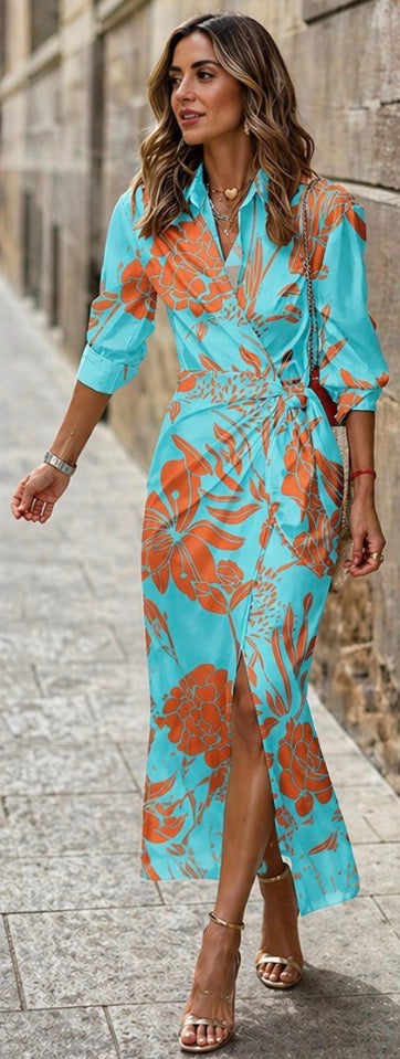 Elvina™ | Printed Wrap Dress