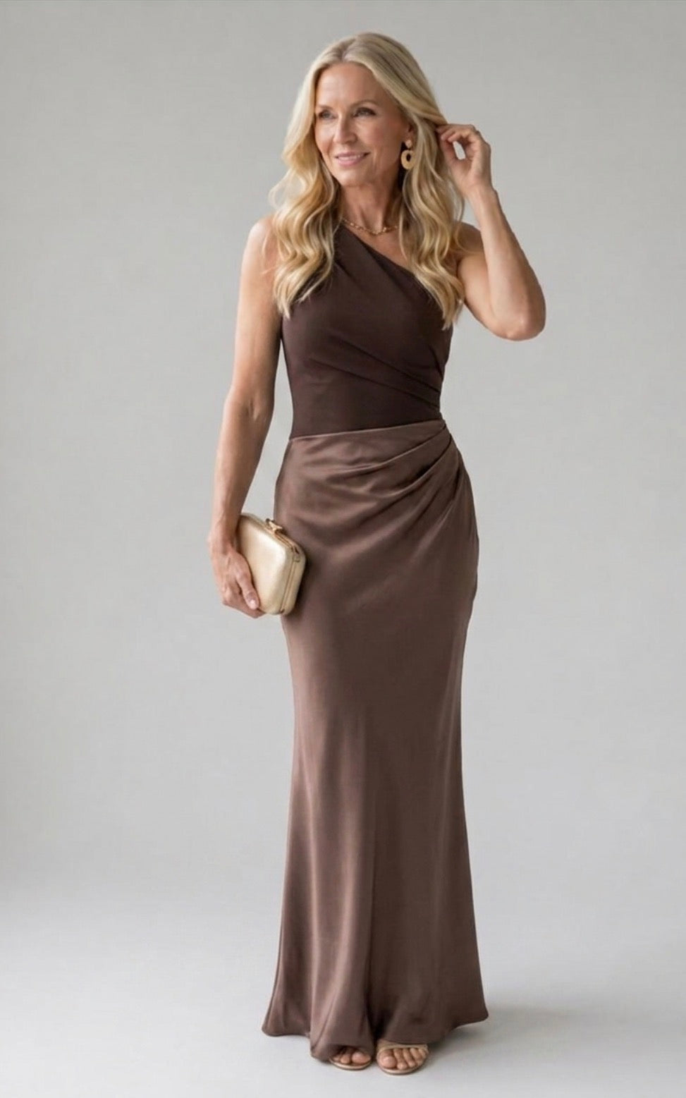 Ellie™ | Maxi Dress with a Guilt in Satin