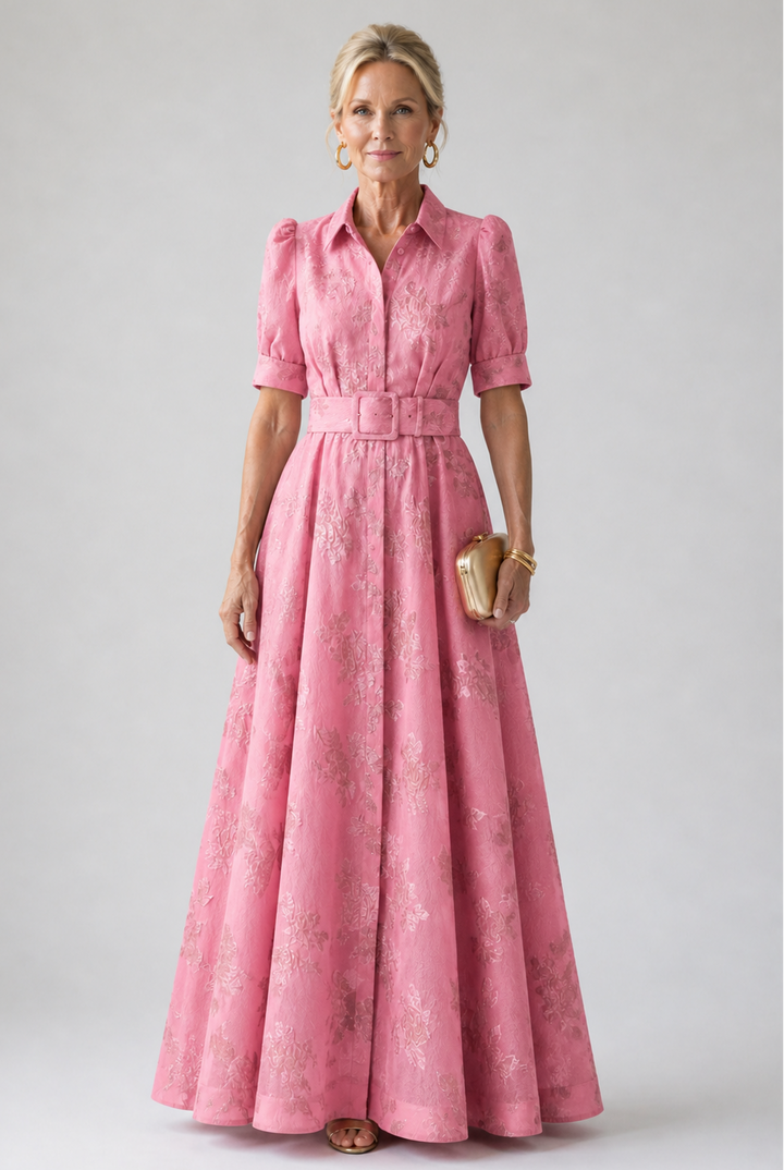 Camille™ | Belted Floral Maxi Dress
