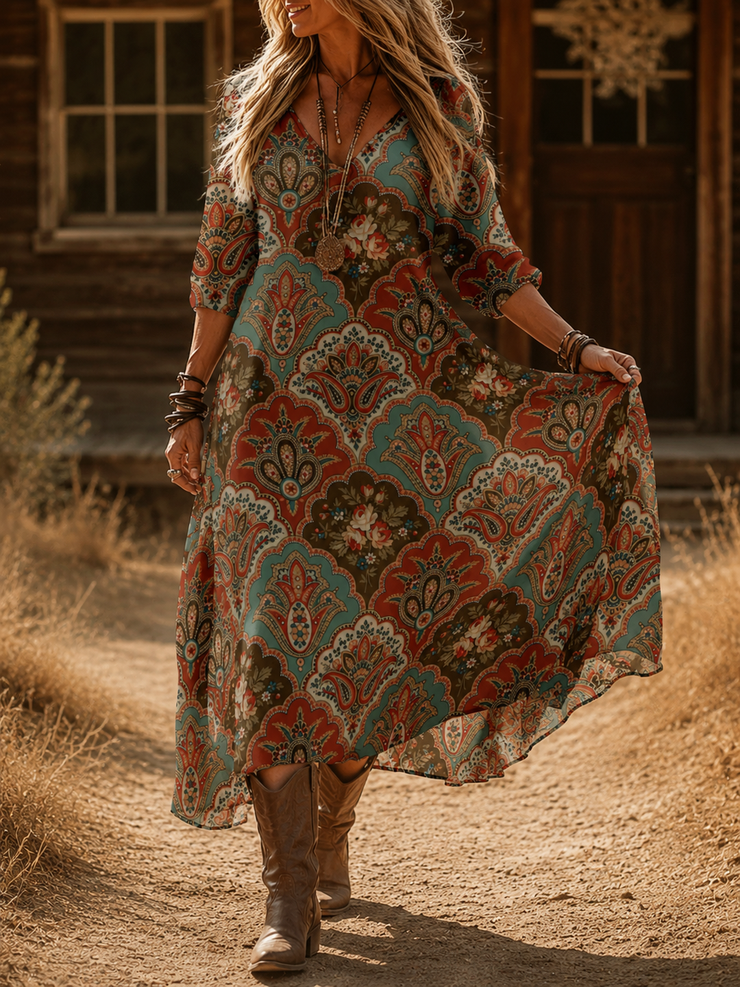 Cypriana | Vintage Bohemian Summer Dress