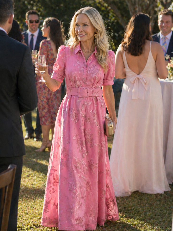 Camille™ | Belted Floral Maxi Dress