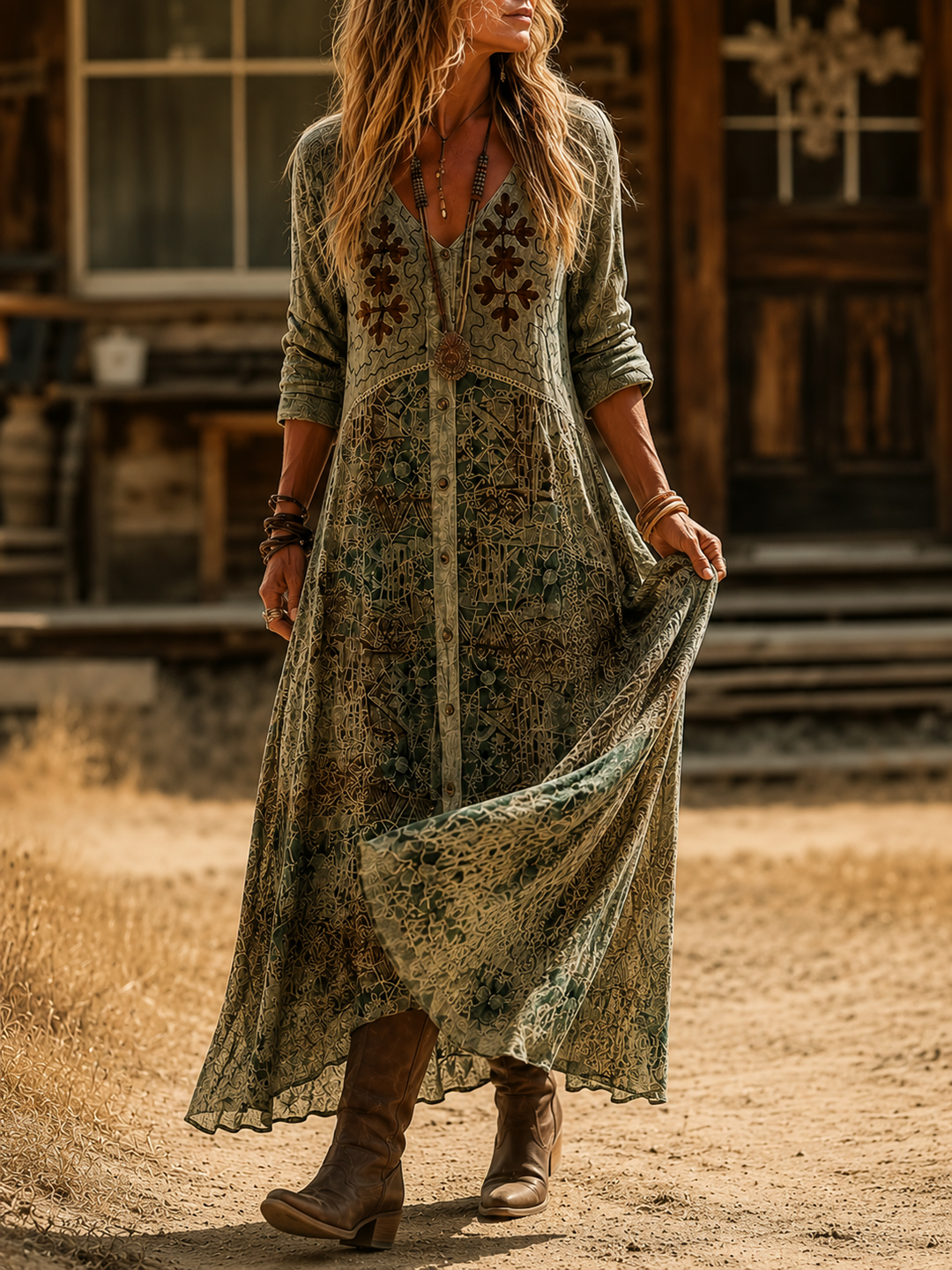 Avalora | Vintage Bohemian Summer Dress