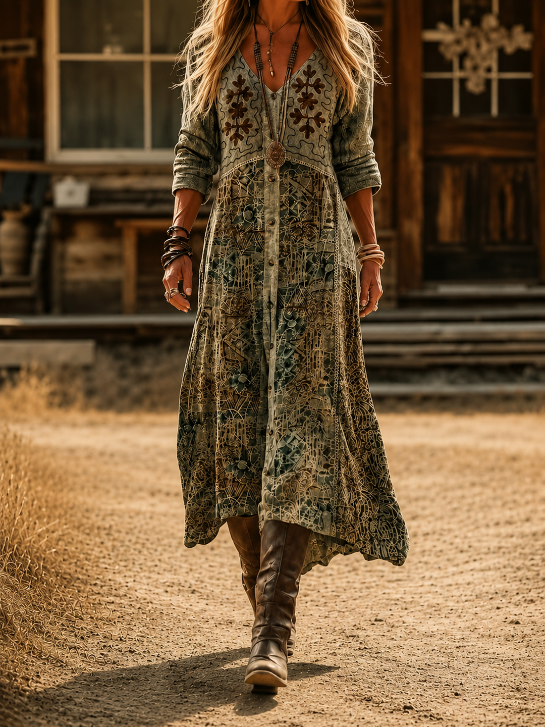 Avalora | Vintage Bohemian Summer Dress