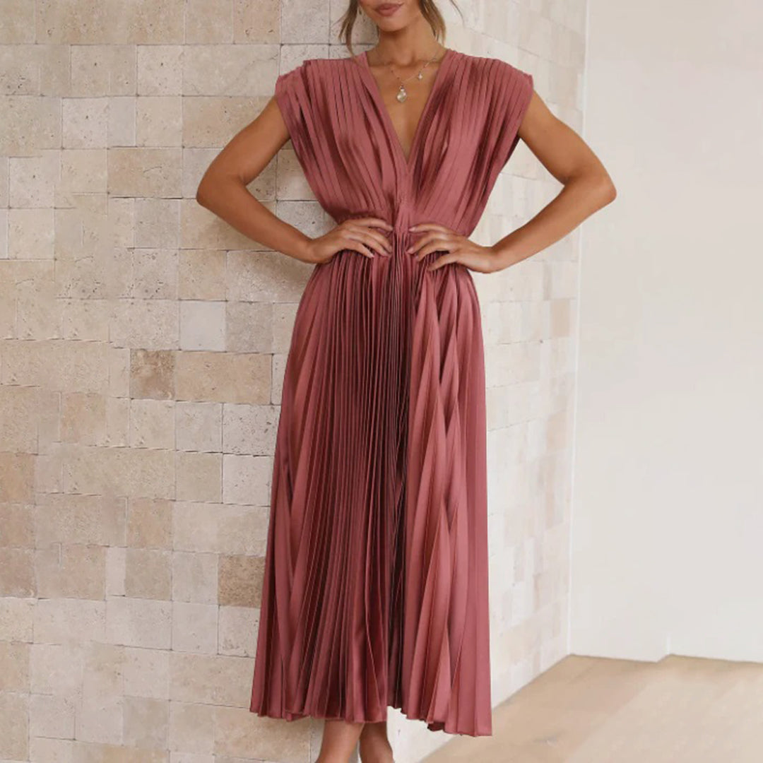 Hattie™ | Timeless Pleated Midi Dress