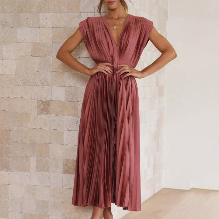 Hattie™ | Timeless Pleated Midi Dress