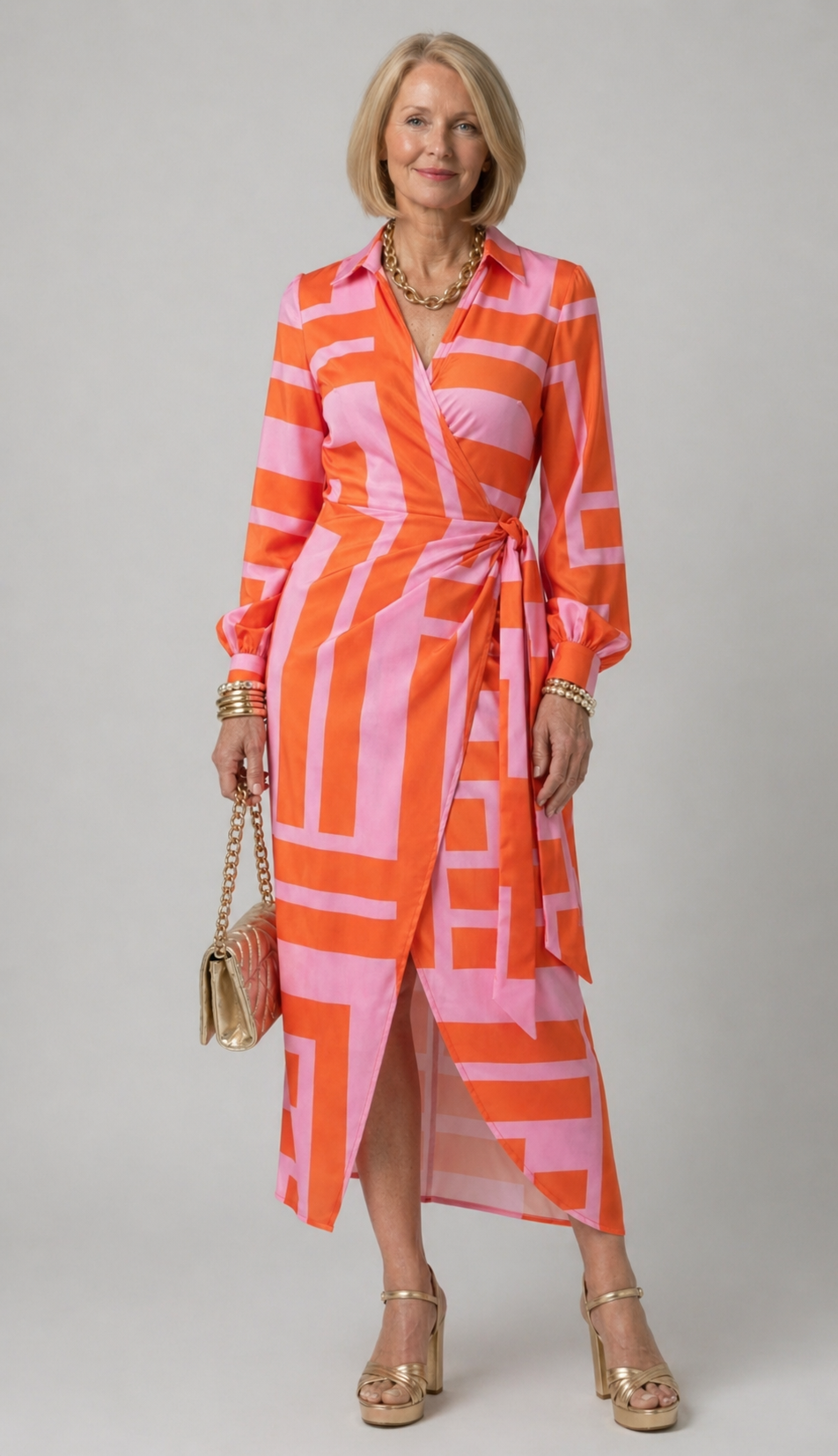 Elvina™ | Printed Wrap Dress