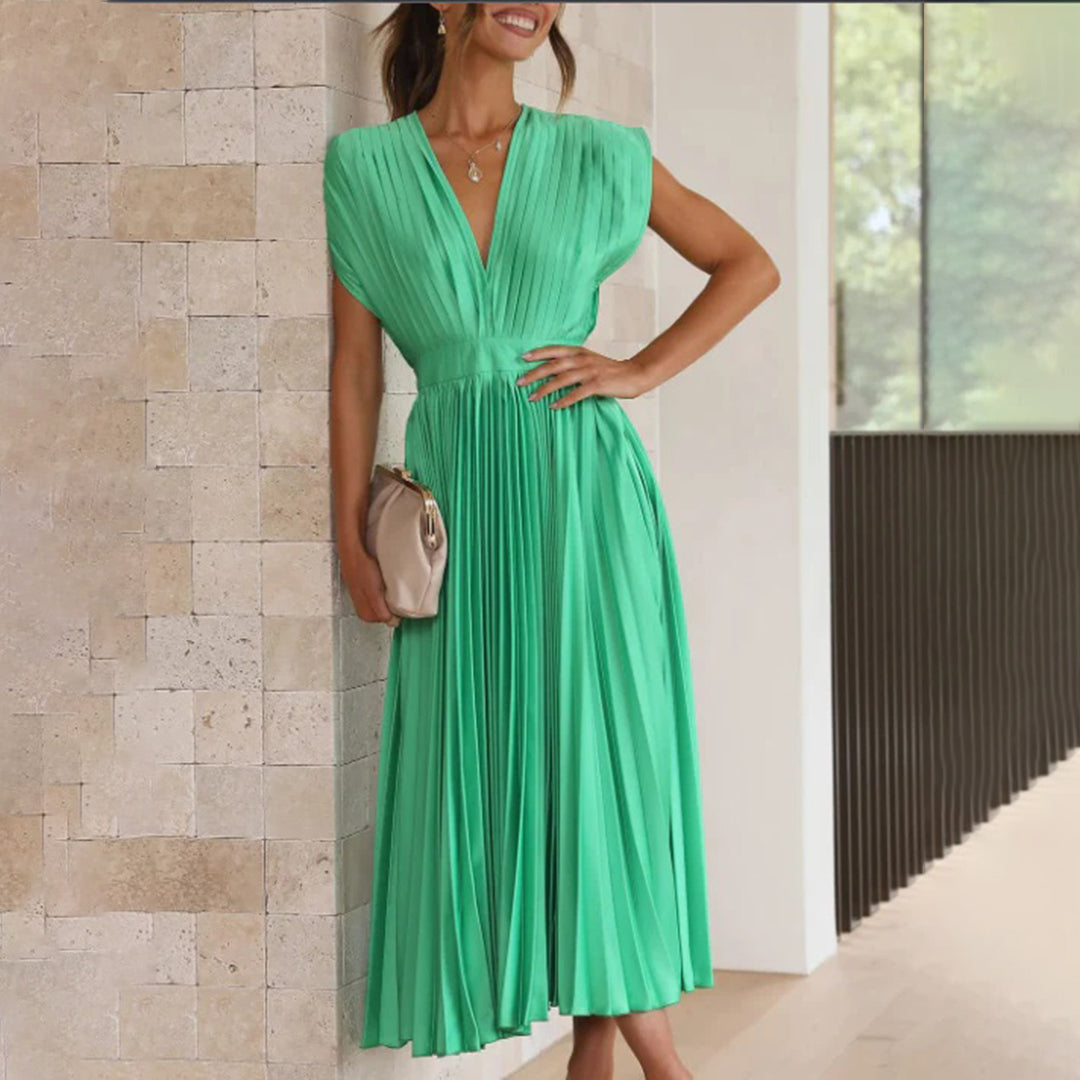 Hattie™ | Timeless Pleated Midi Dress