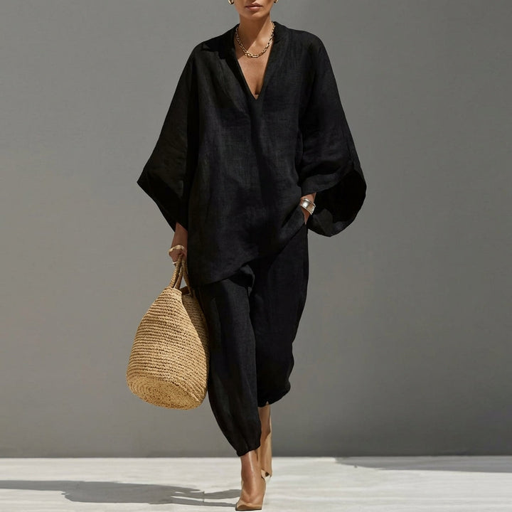 Marina | Women's Casual Two-Piece V-Neck Set