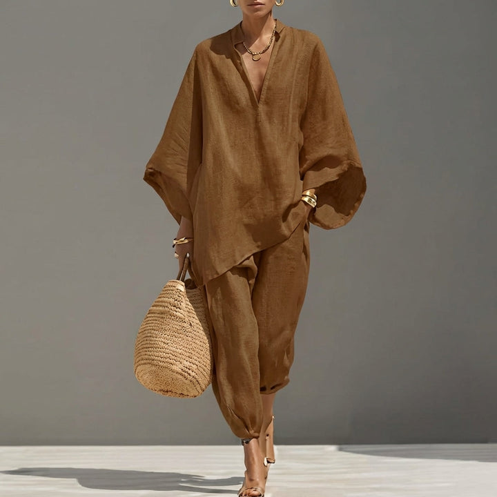 Marina | Women's Casual Two-Piece V-Neck Set