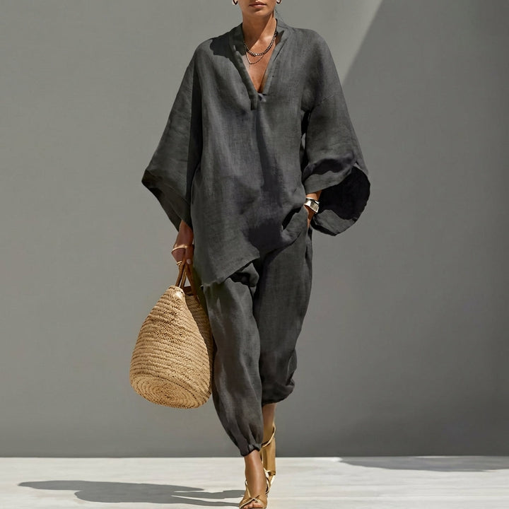 Marina | Women's Casual Two-Piece V-Neck Set