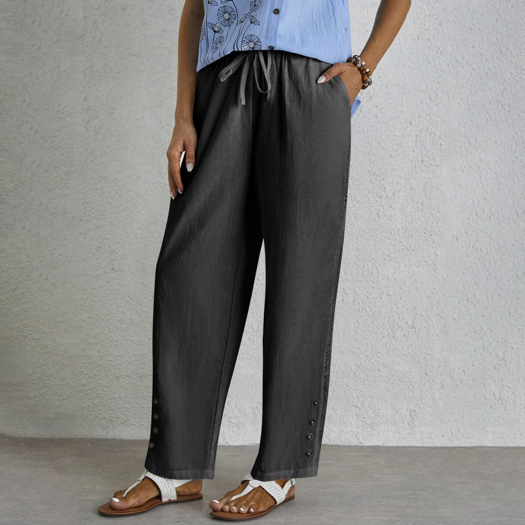 Shania - Relaxed Button-Down Trousers