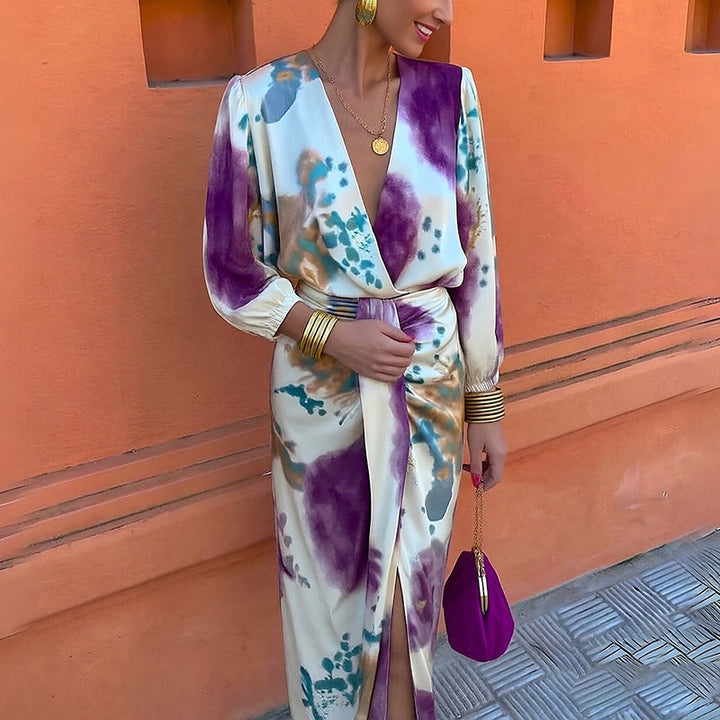 La Scintilla | Elegant Midi Dress with Refined Patterns