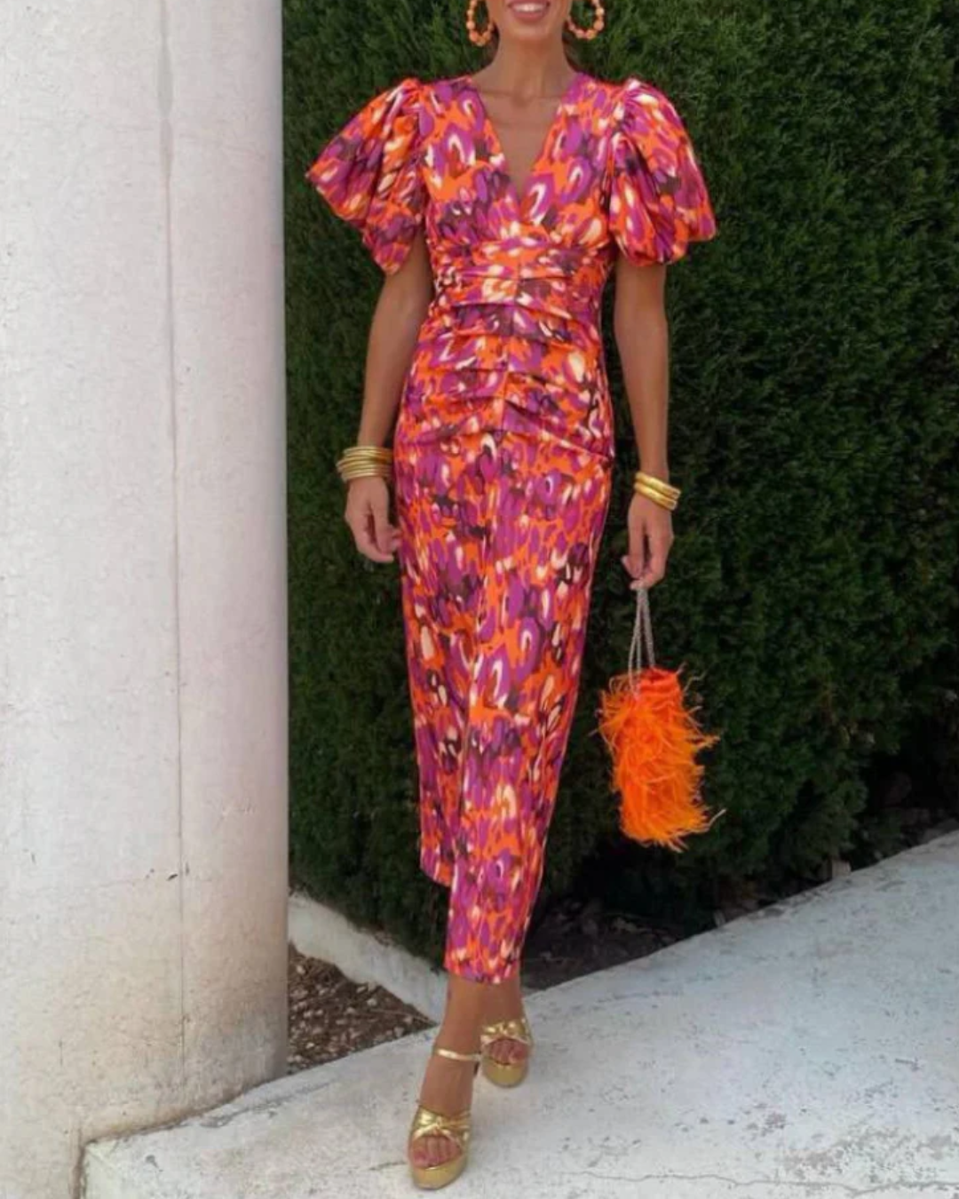 Millie™ | Vivid Pleated Midi Dress