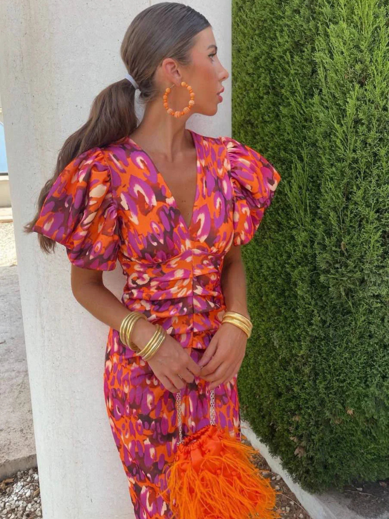 Millie™ | Vivid Pleated Midi Dress