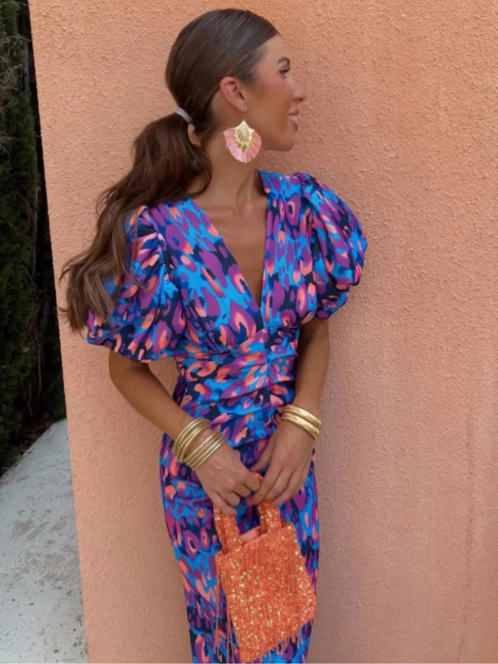 Millie™ | Vivid Pleated Midi Dress