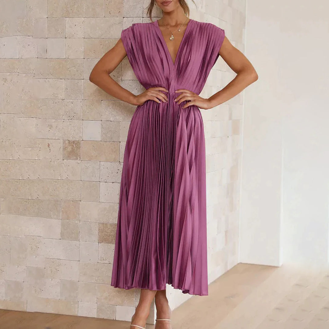 Hattie™ | Timeless Pleated Midi Dress