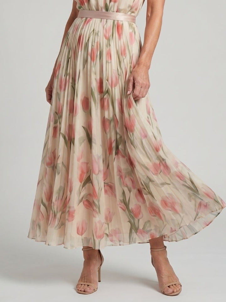 Ursula™ | Halter Neck Floral Midi Dress