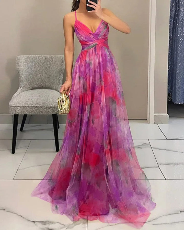 La Scintilla™ | Elegant Floral Maxi Dress