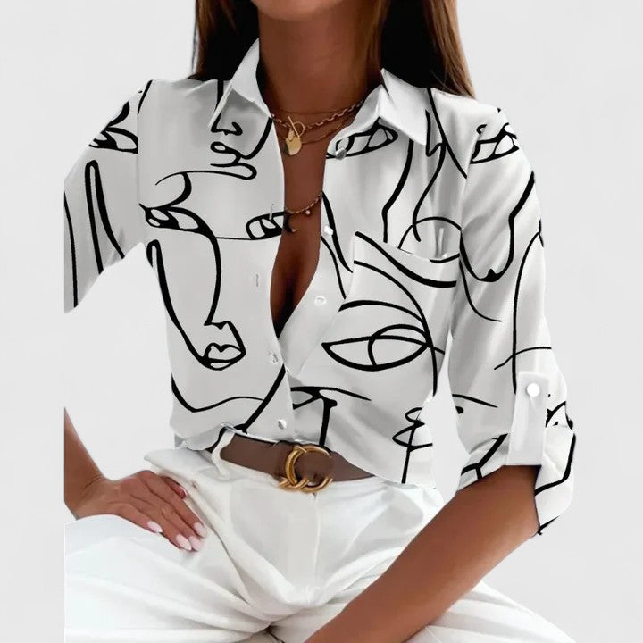 Lisette | Elegant Long Sleeve Blouse