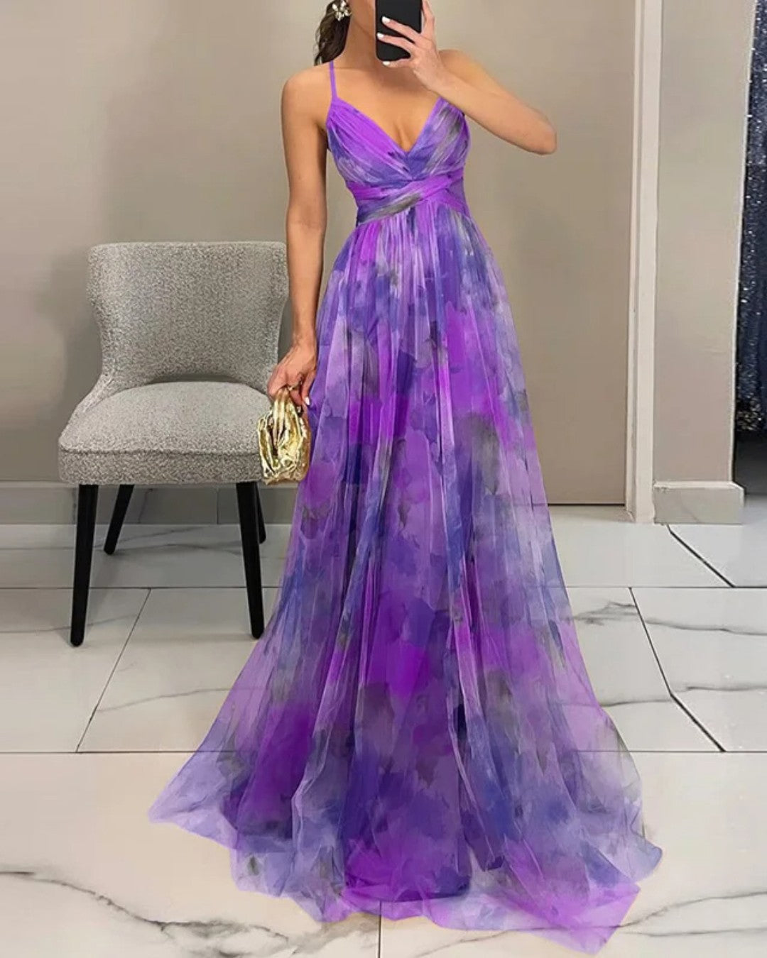 La Scintilla™ | Elegant Floral Maxi Dress