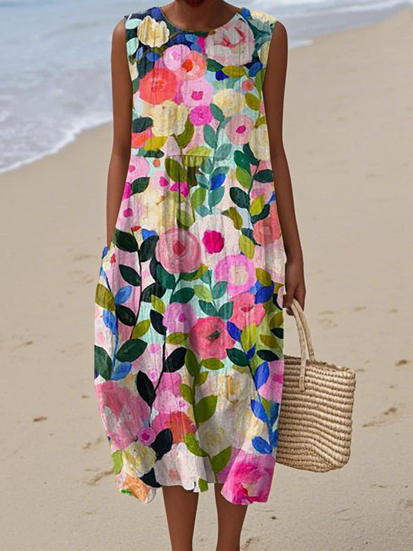 Ulyndra™ | Floral Midi Dress