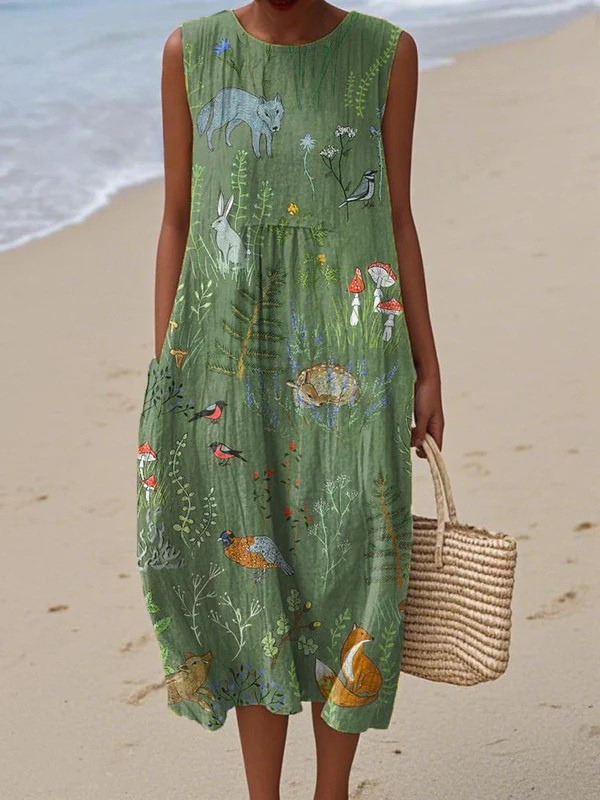 Elyndra™ | Woodland Midi Dress