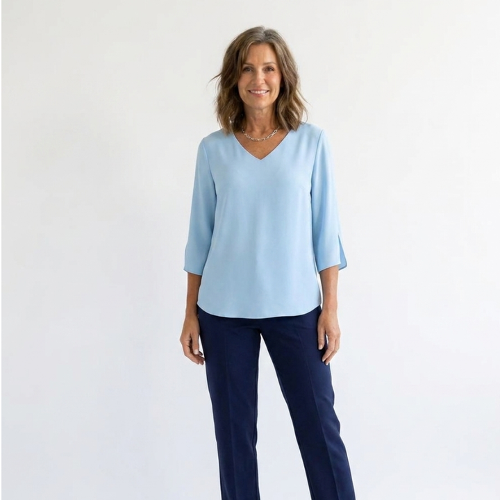 Addie™ | Casual V-Neck Everyday Blouse