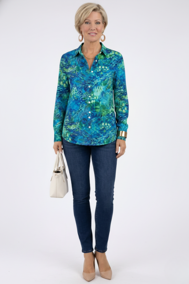 Tavelisse™ | Peacock Grace Blouse