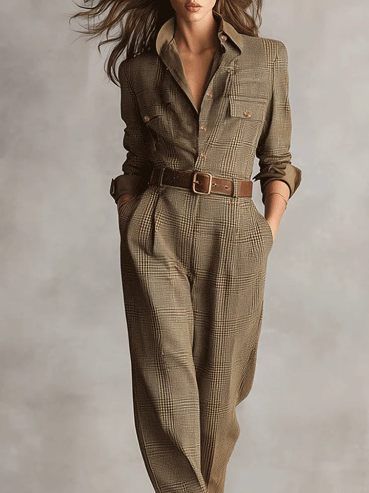 Mirabelle – tweed dungarees for women