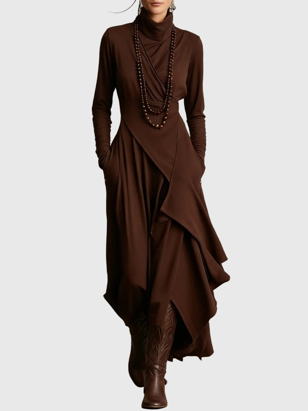 Purple | Pleated Maxi Dress