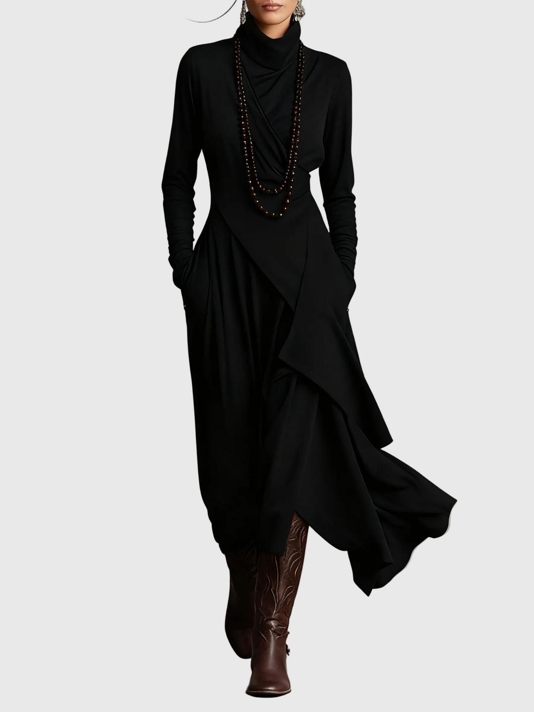Purple | Pleated Maxi Dress