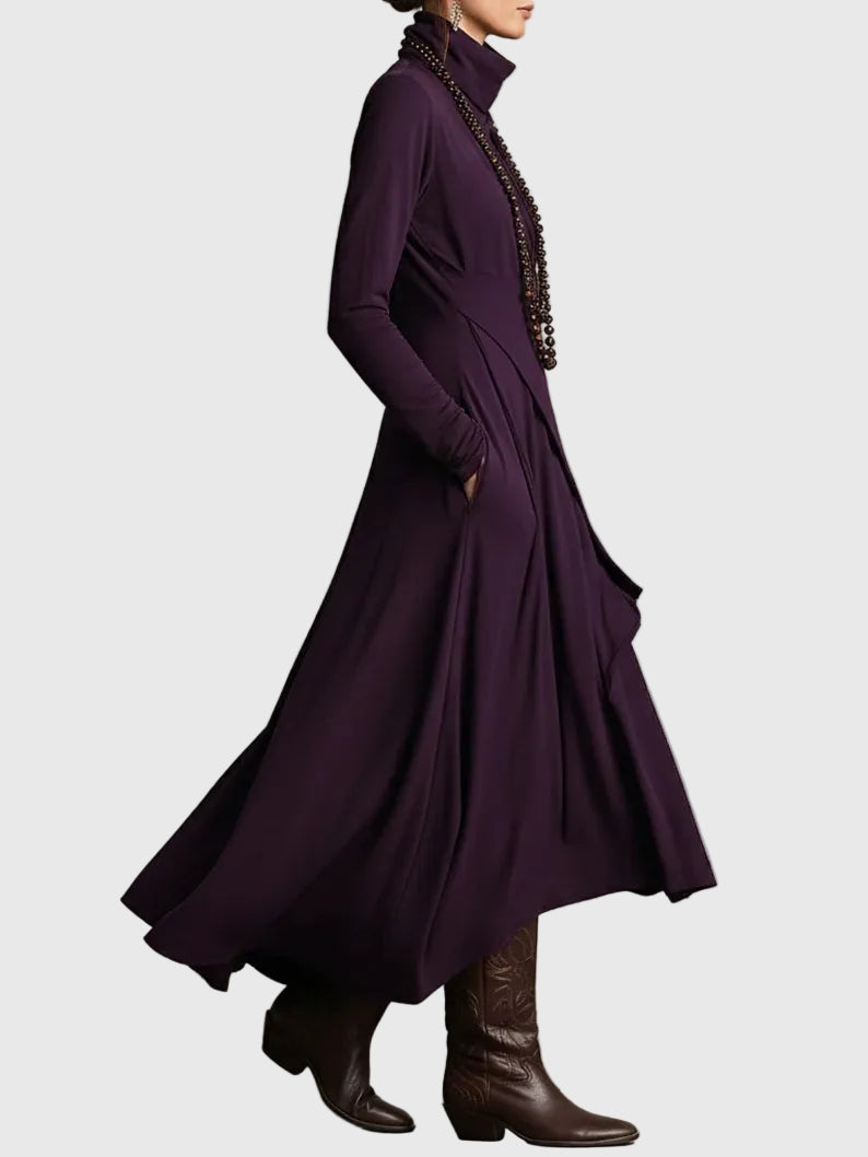 Purple | Pleated Maxi Dress
