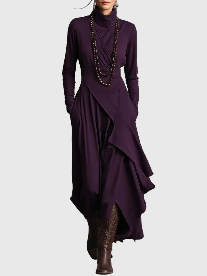Purple | Pleated Maxi Dress