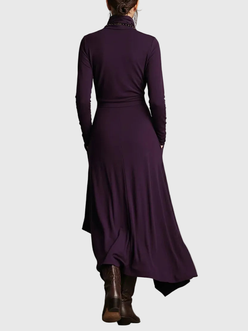 Purple | Pleated Maxi Dress
