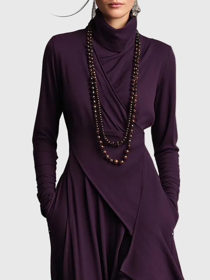 Purple | Pleated Maxi Dress