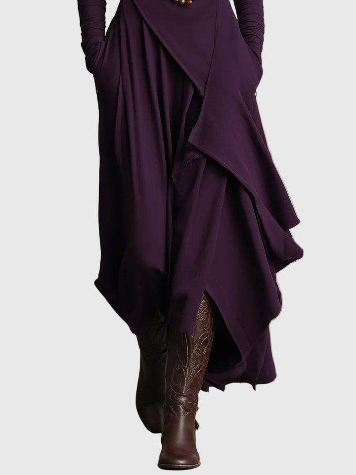 Purple | Pleated Maxi Dress