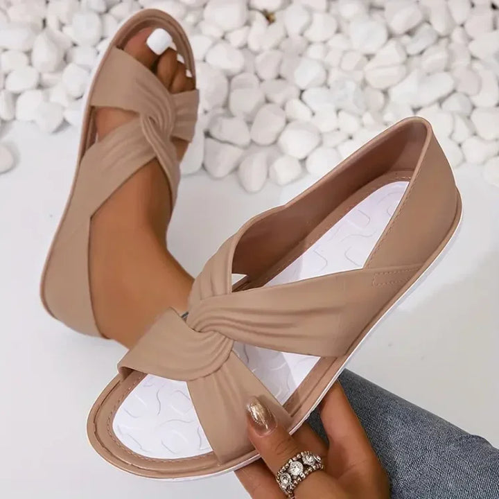 Kelley™ | Cross Knot Flat Sandals