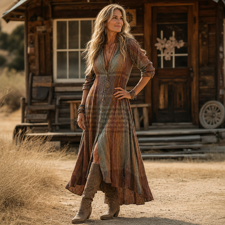 Melina | Vintage-Inspired Long Sleeve Casual Dress