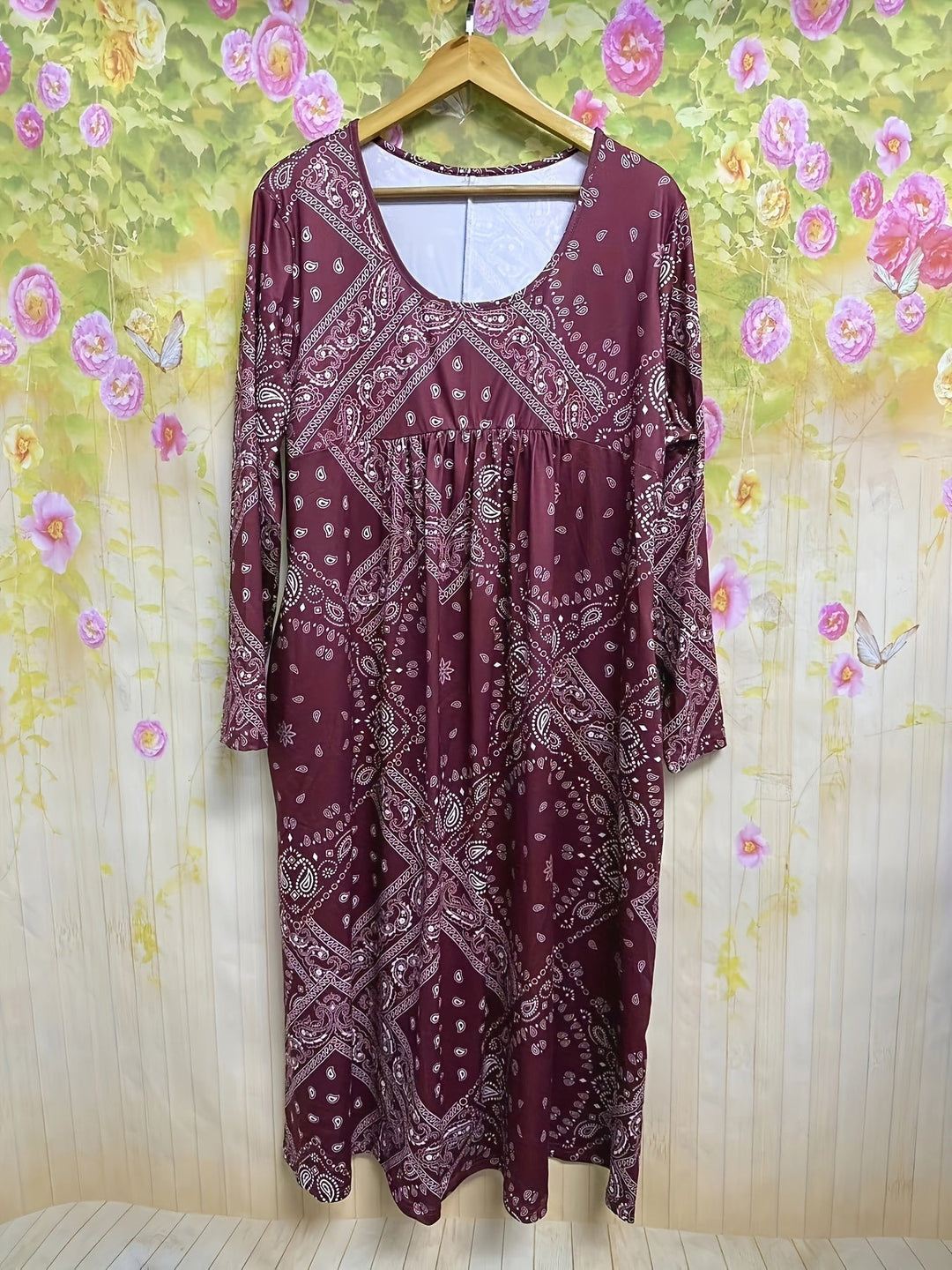 ELOWEN | Casual Long-Sleeve Midi Dress