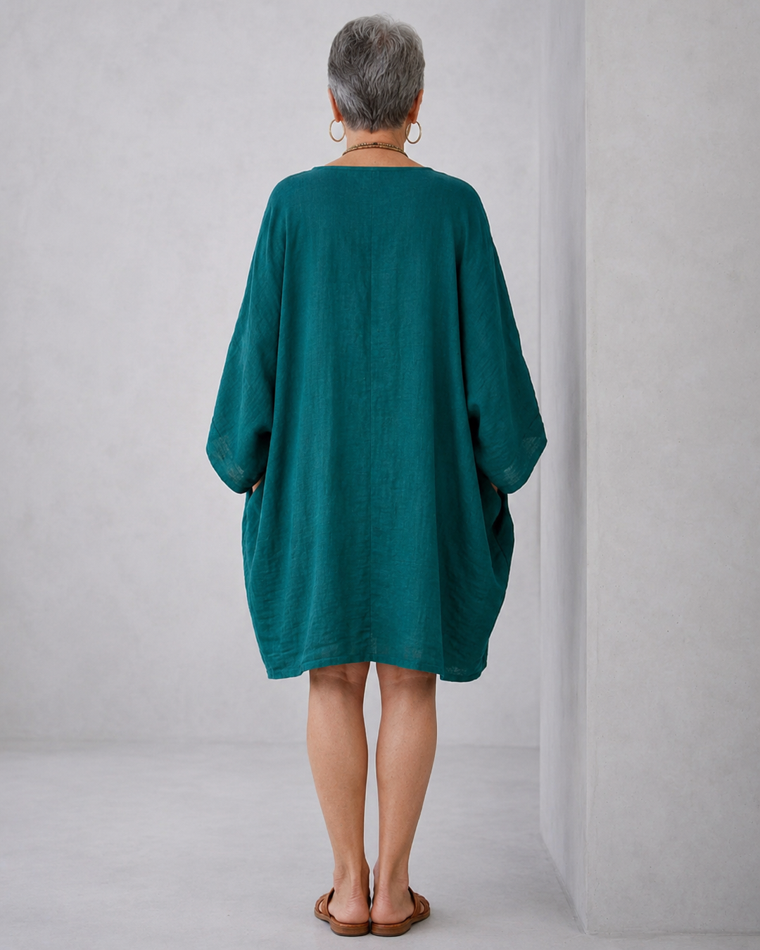 Fiorella - Soft linen and cotton dress with a natural style