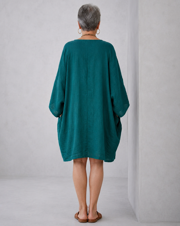 Fiorella - Soft linen and cotton dress with a natural style