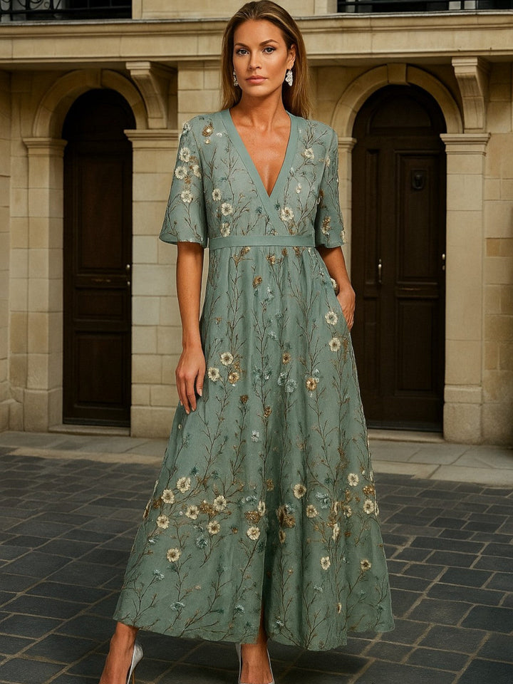 La Scintilla | Long Dress – Botanical Elegance