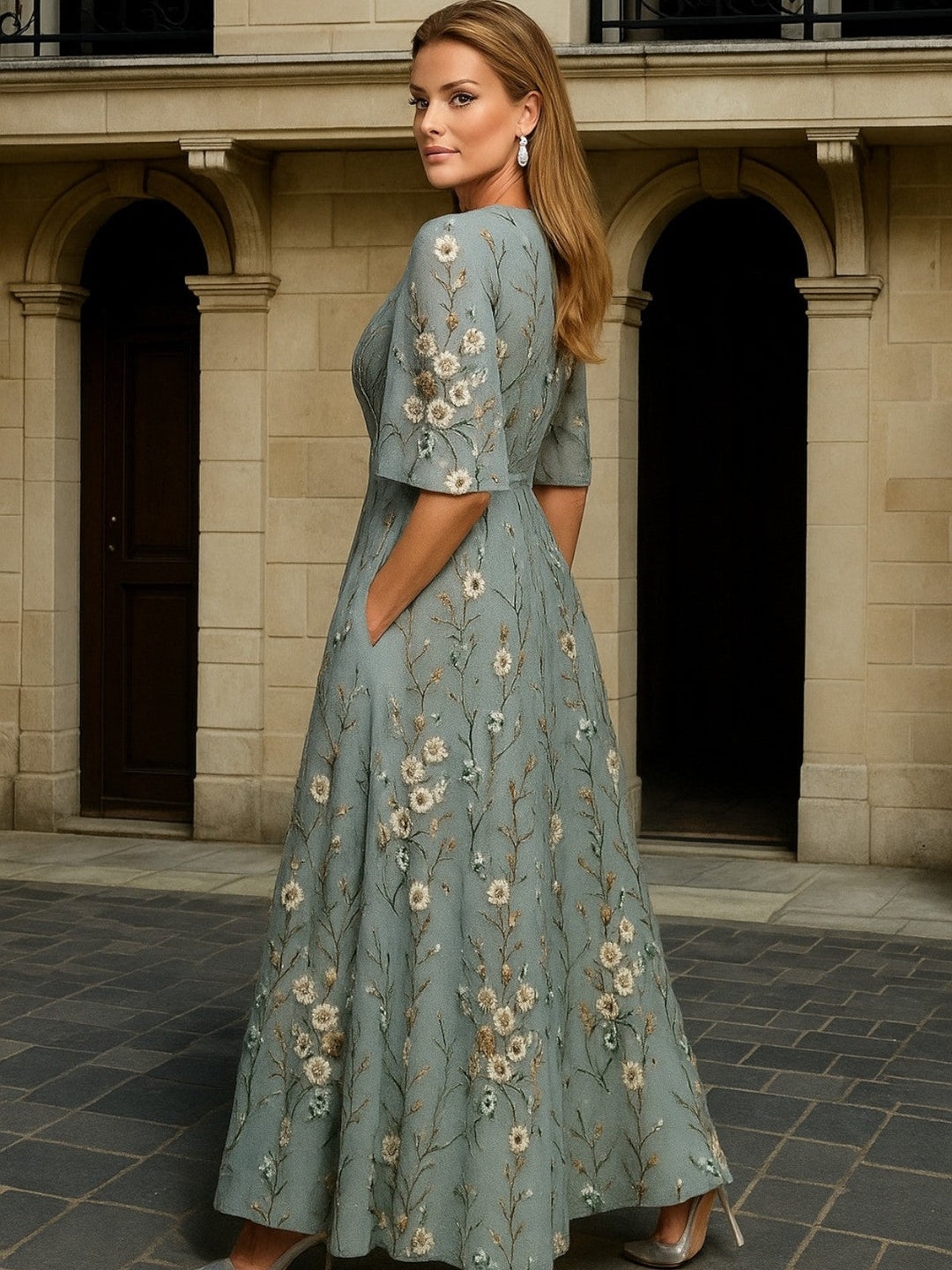 La Scintilla | Long Dress – Botanical Elegance