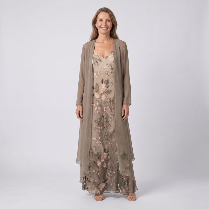 Bryleigh | Elegant Maxi Dress Two-Piece Set