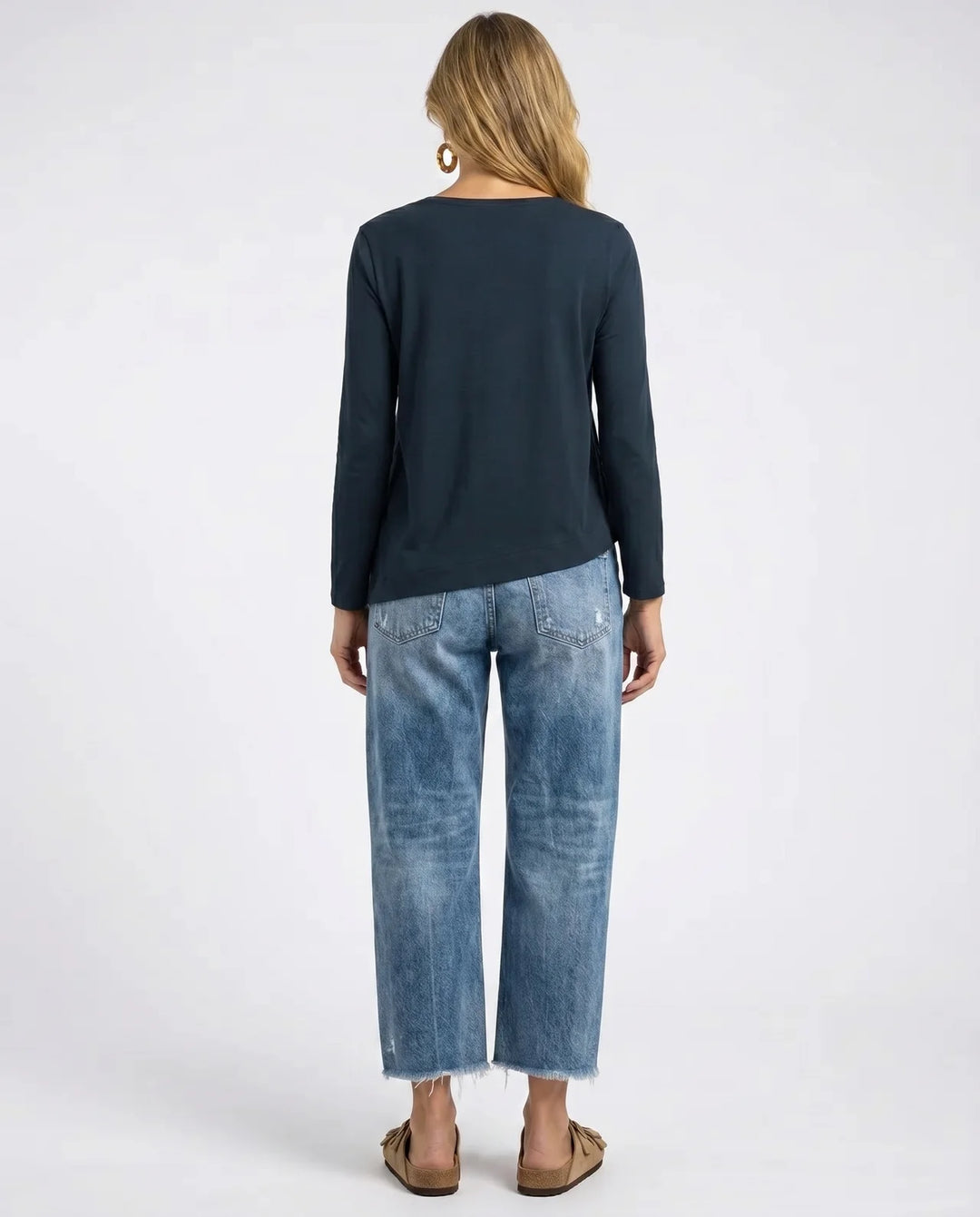 Aberjean | Retro Cropped Straight Jeans