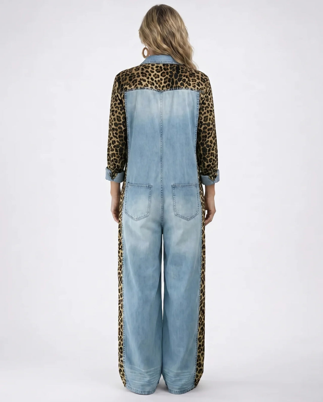 Amanda | One Piece Denim Shirt Jumpsuit