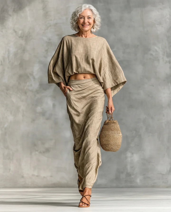 Giulia - Elegant two-piece set with skirt